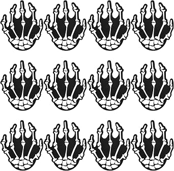 Liitrsh 6 Pairs Nipple Pasties Skeleton Hand Adhesive Pasties for Halloween