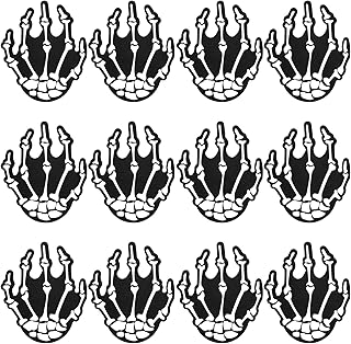 Liitrsh 6 Pairs Nipple Pasties Skeleton Hands Adhesive Pasties for Halloween Party Festival Rave Club Supplies