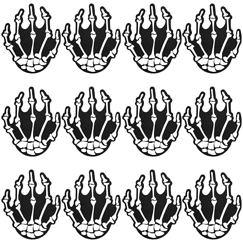 Liitrsh 6 Pairs breast Pasties Skeleton Hands Adhesive Pasties for Christmas Party Festival Rave Club Supplies