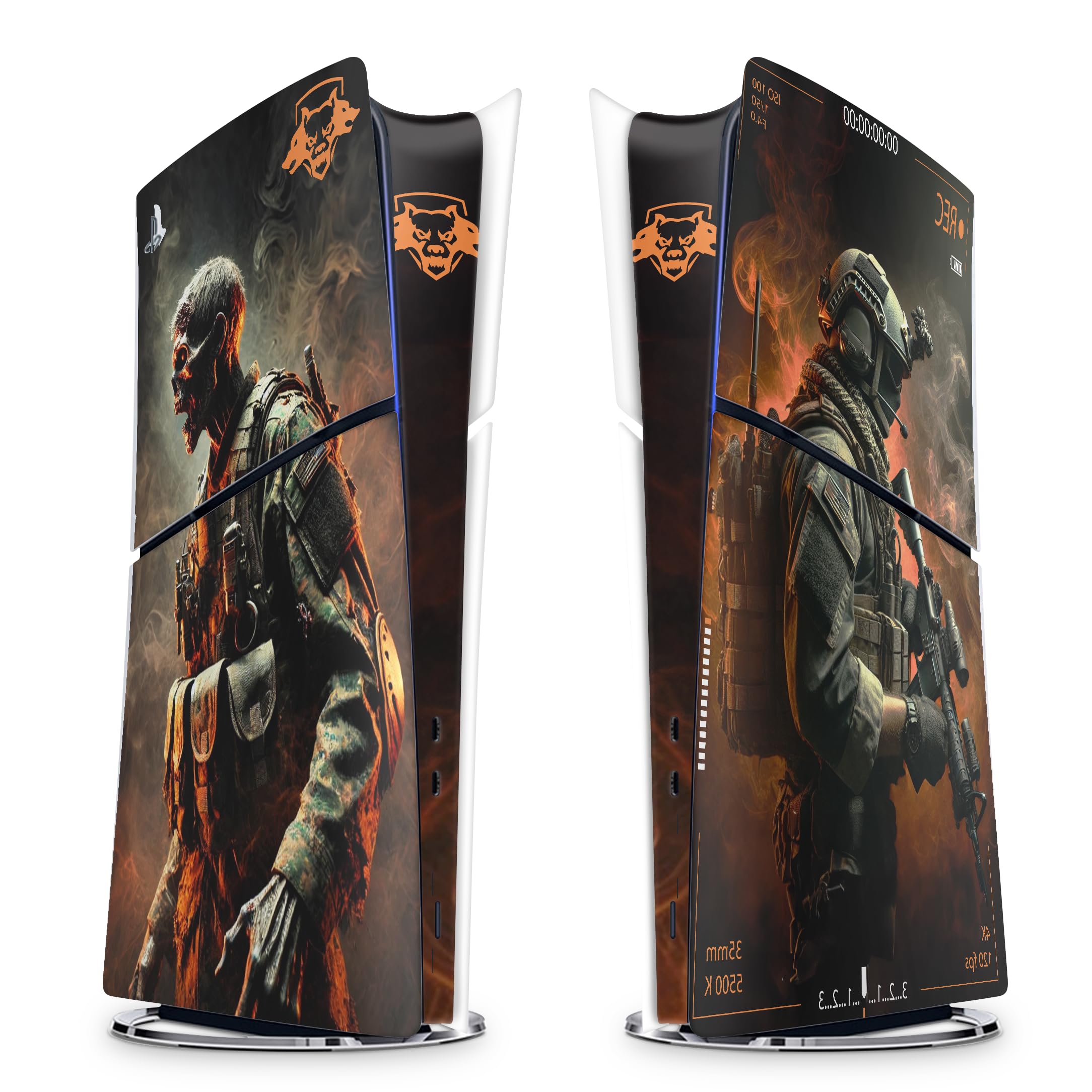 Sticker pour la PS5 Black Ops 6, Autocollant PS 5 Gaming, Console et Manette, Edition Slim Digital Skin COD (1 Manette)