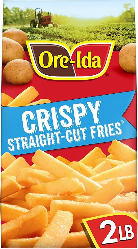 Papas fritas congeladas crujientes de corte recto Ore-Ida, bolsa de 32 oz | para refrigerios y acompañamientos de cena fáciles Sin gluten Sin gluten