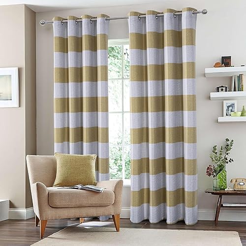 Miniatura 34 de always4u - Cortinas de cuadros beige con ojales, aspecto de lana, modernas para sala de estar/dormitorio, decoración del hogar, cortinas a cuadros,