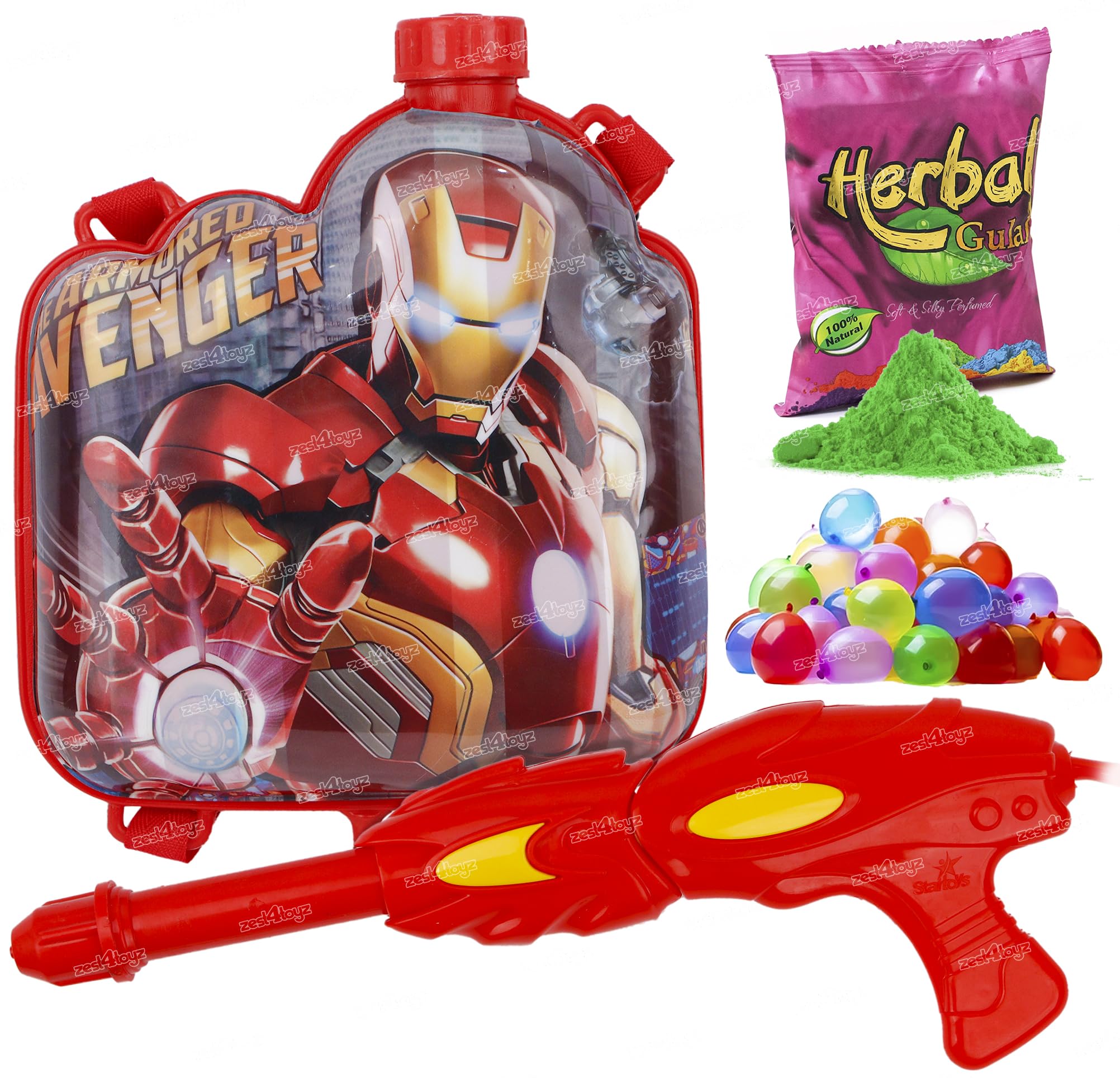 Zest 4 Toyz Holi Pichkari High Pressure Water Gun Toy with Back Holding Tank Water Capacity 2 liters Holi Combo of 1 Pkt Holi Color & 100 Water Balloons for Kids (Rainbow Tank) (B0BRD61QCL) Amazon Price History, Amazon Price Tracker
