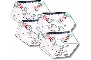 Pack of 4 Safari Elephant Baby Shower Gift Card Holders