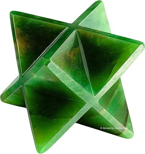 Miniatura 16 de Amazing Gemstone Larvikite Merkaba Crystal – Estrella de Merkaba metafísica de 1 pulgada para meditación – Cristal tetraedro energético y piedras