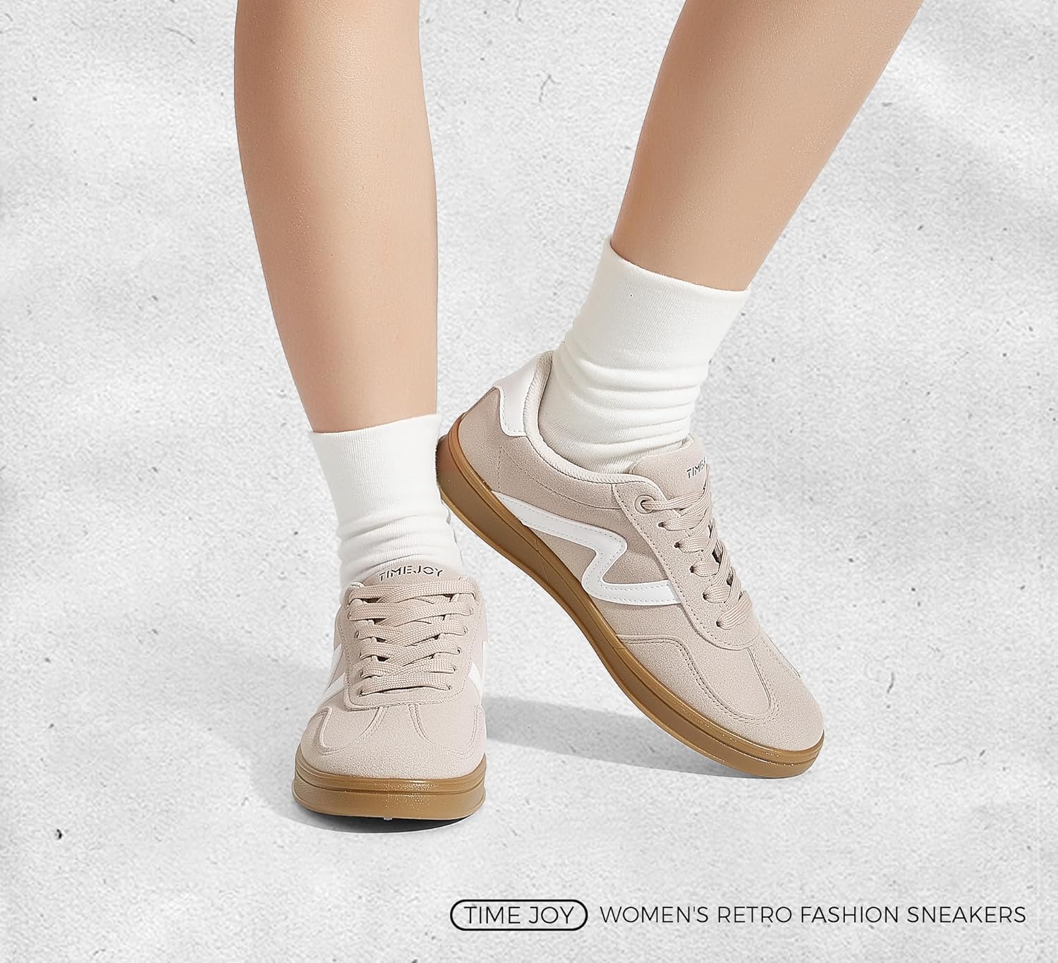 Women's Classic Retro Fashion Sneakers with Gum Sole Trendy Low Top Casual Shoes for Daily Wear, Walking & Outfits - Image 8