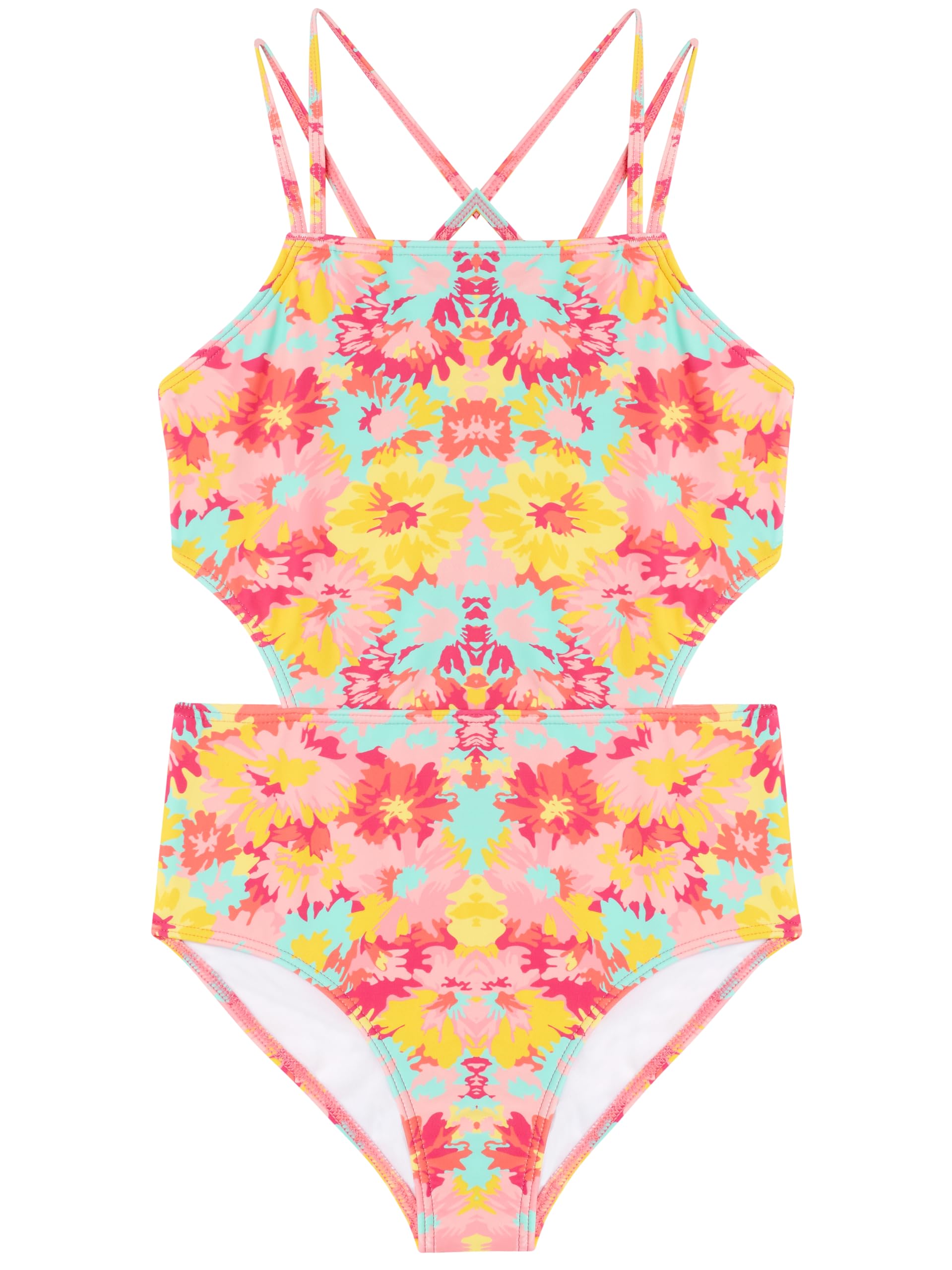 Kanu Surf Girls' Beach Girl Sport Cut-Out One Piece Swimsuit