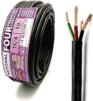 Vista 26 de Cable de alambre y cable nacional – Alambre de cobre premium de 12 AWG de 2 conductores, 50 pies, trenzado Fabricado en EE. UU., chaqueta flexible