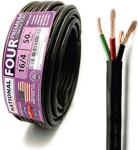 Miniatura 26 de Cable de alambre y cable nacional – Alambre de cobre premium de 12 AWG de 2 conductores, 50 pies, trenzado Fabricado en EE. UU., chaqueta flexible