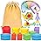 LovesTown 209 PCS Shapes Wooden Pattern Blocks for Kids,Geometric with Activity Cards and Storage Bag, Educational Tangram Puzzles,Great Learning Gift from Parents or Teachers