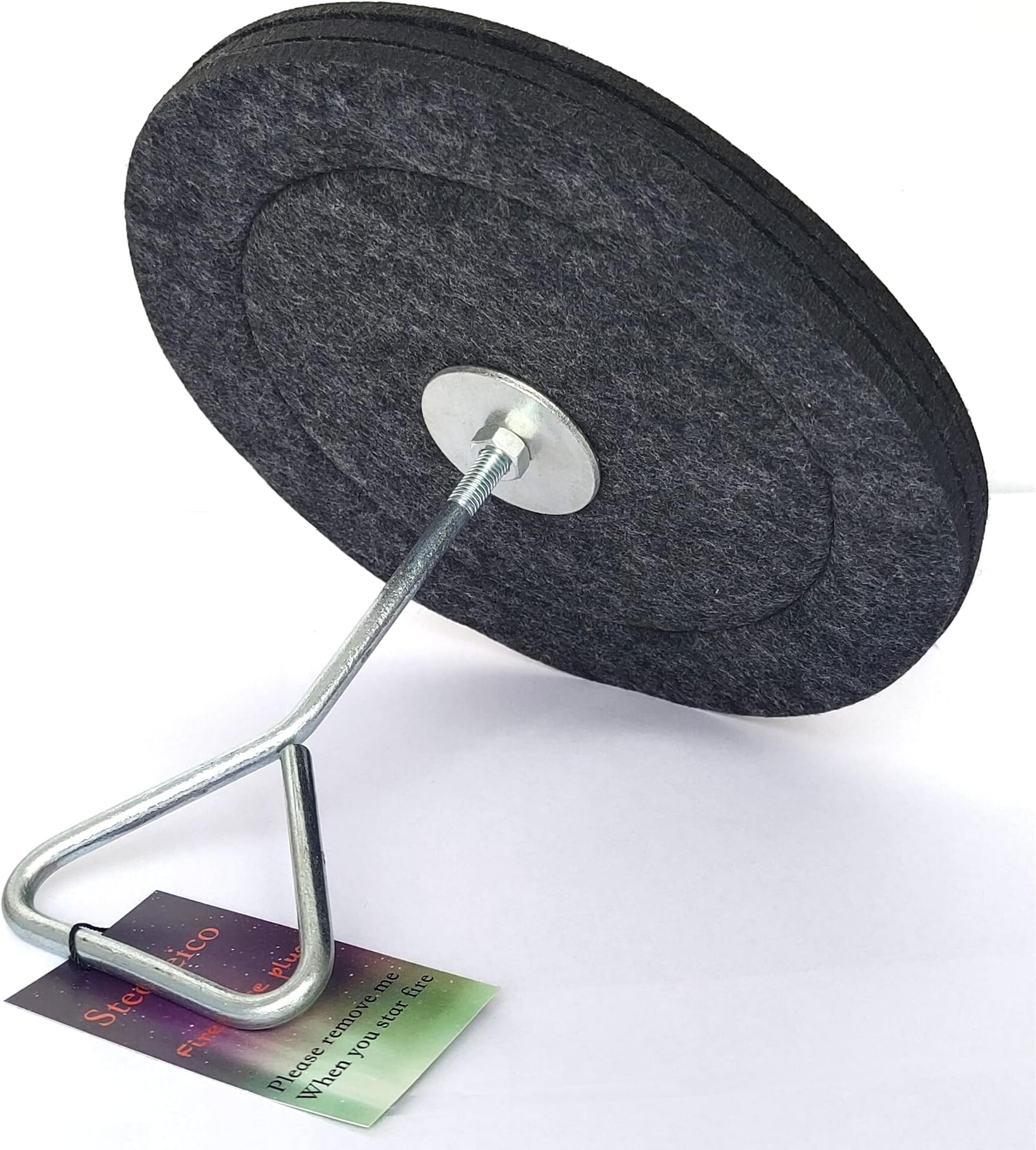 Fireplace Flue Plug, 9" Round Stopper for Fireplace& Wood Stove. Premium Fireplace&Wood Stoves Draft Stopper Made of 3 Layers Felt. (9 Inc)