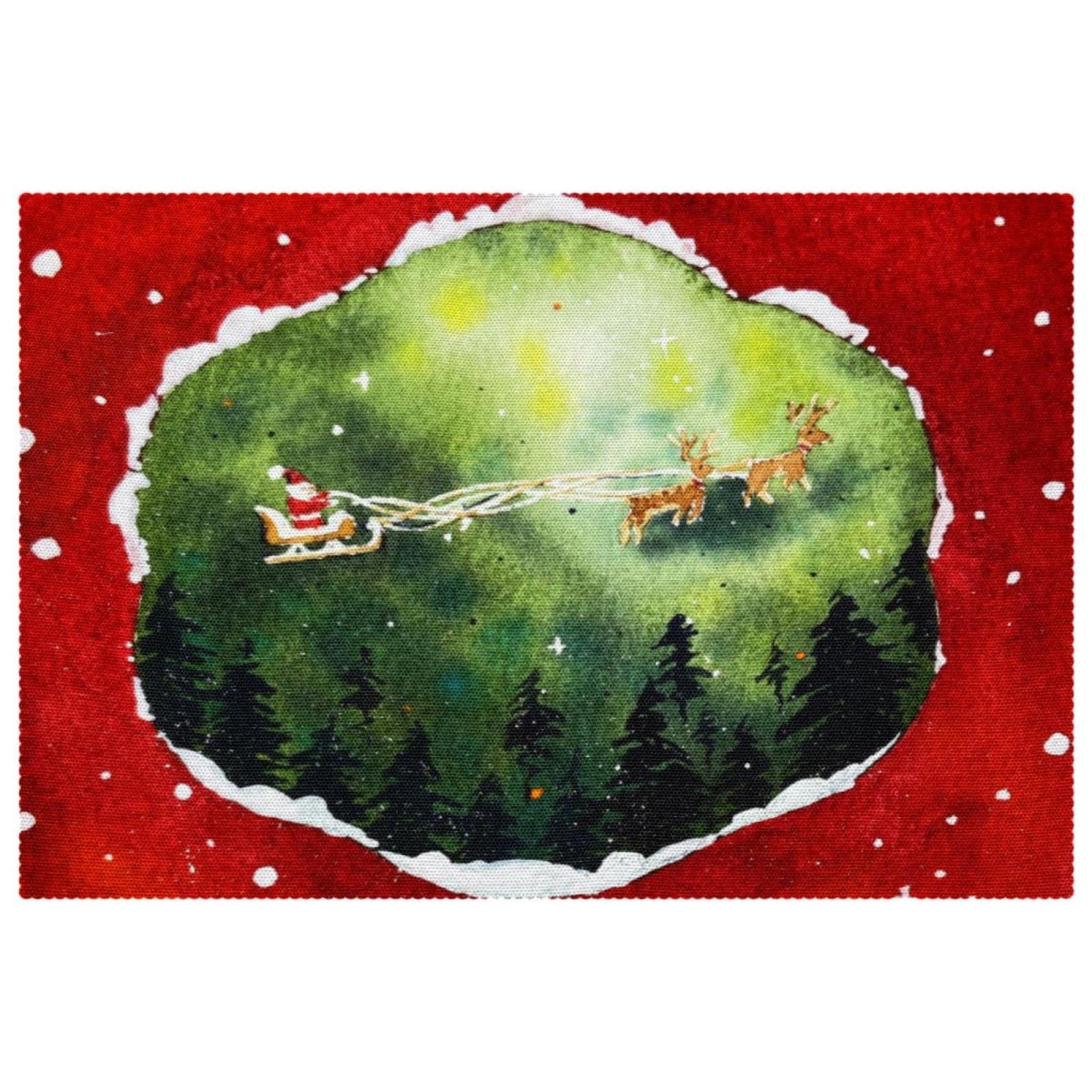 Sets de table de Noël résistants à la chaleur et lavables
