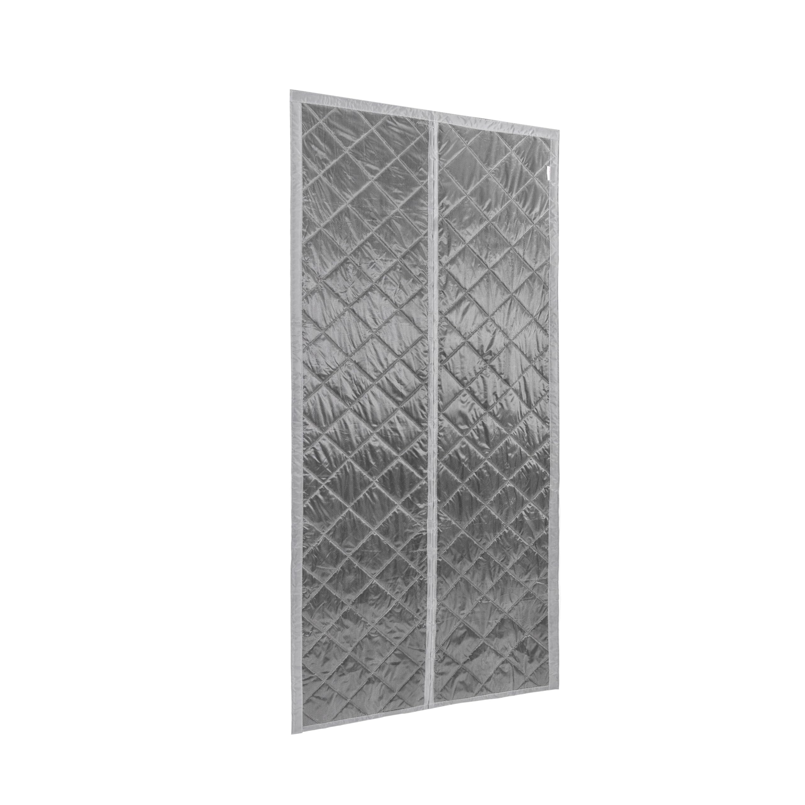 HeinaTond Magnetic Thermal Insulated Door Curtain Magnetic Cover Thermal Curtain for Winter Energy-Saving Insulated Door Insulation Noise and Draught Excluder (Gray, 0.95*2.1m)