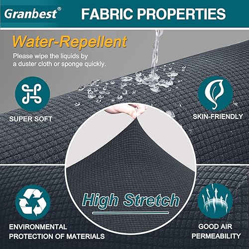 Miniatura 3 de Granbest - Funda suave para sofá repelente contra el agua de alta calidad y elasticidad