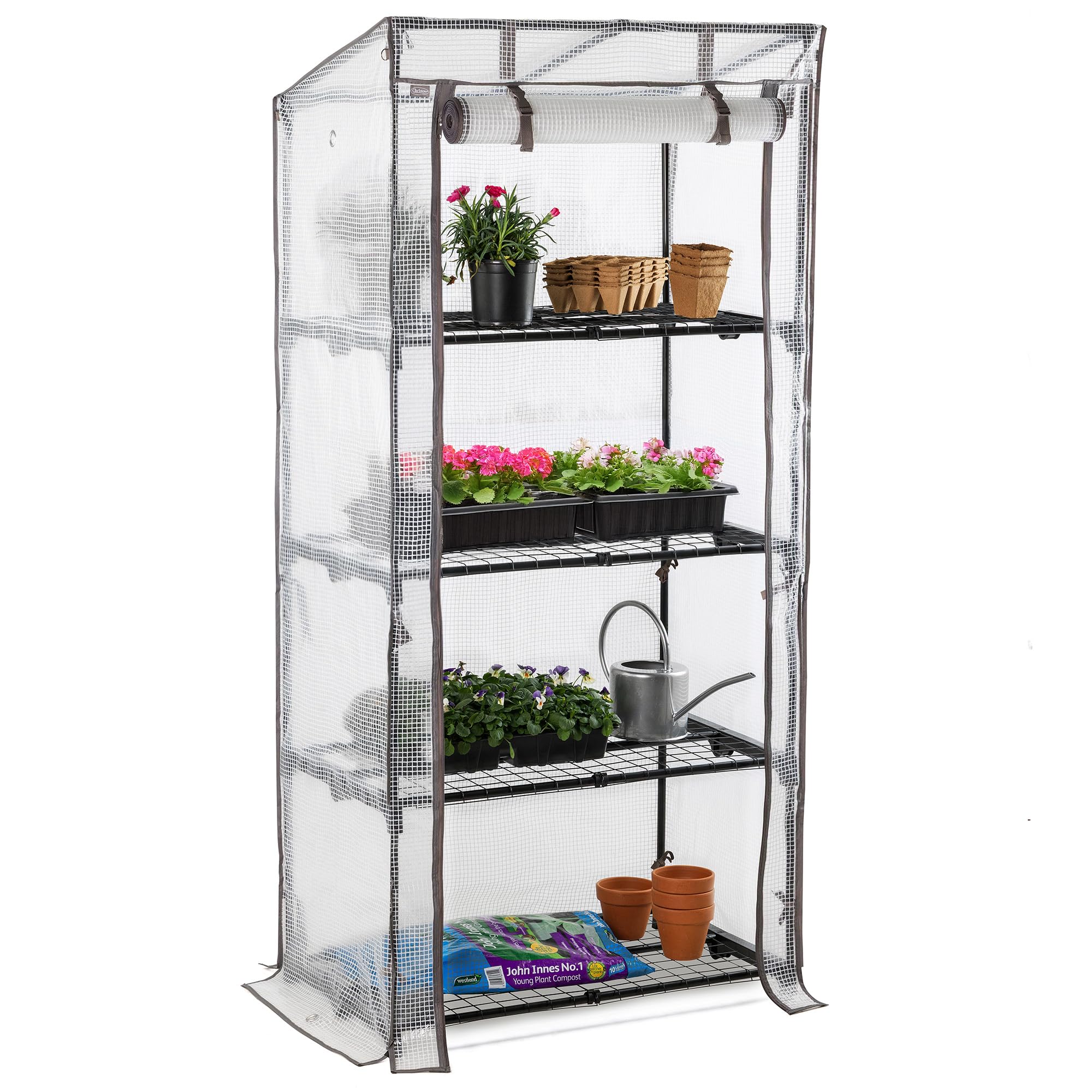 Christow 4 Tier Garden Growhouse, 80cm Wide