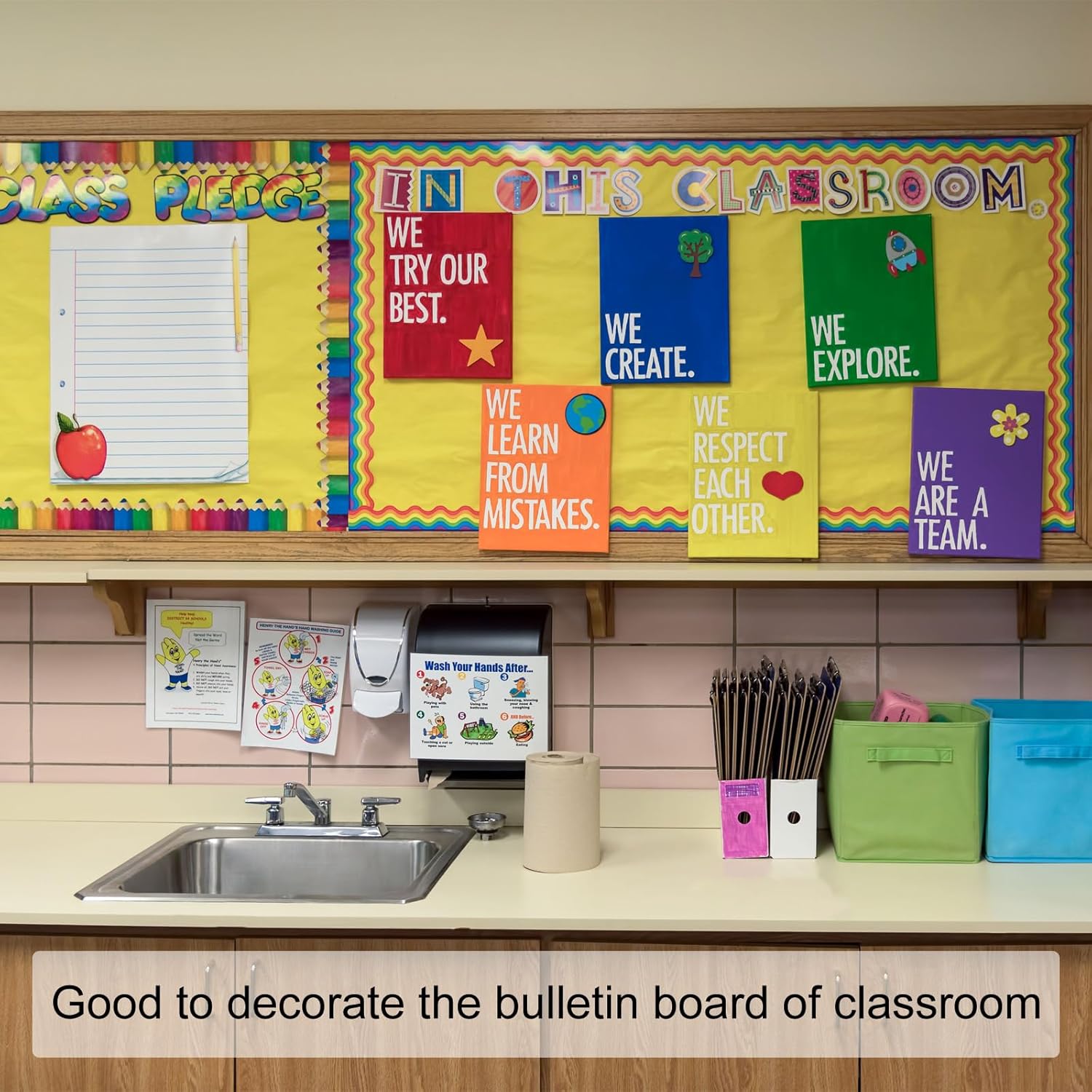 PATIKIL 3" x 65.6ft Bulletin Board Border, Scalloped Trim Strips Wall Decor for Locker Classroom Cork Poster Black Board White Chalkboard, Silver