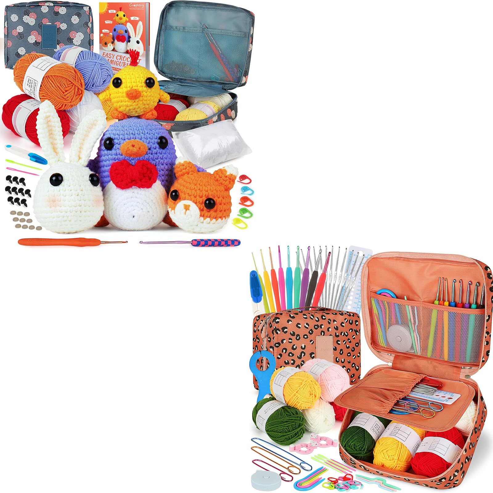 Amazon com: Coopay Crochet Kit Beginners Crochet Animal Kit Crochet