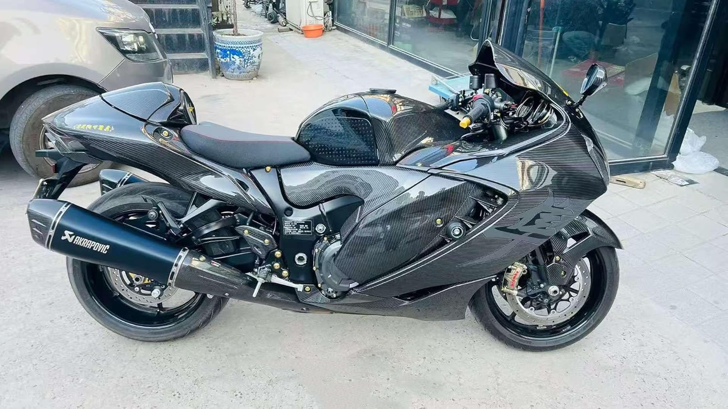 For Suzuki Hayabusa Inner Side Panels Trim Fairings Carbon Fiber Body Parts Fairings For Suzuki GSX1300R Hayabusa 2022 2023 2024 2025