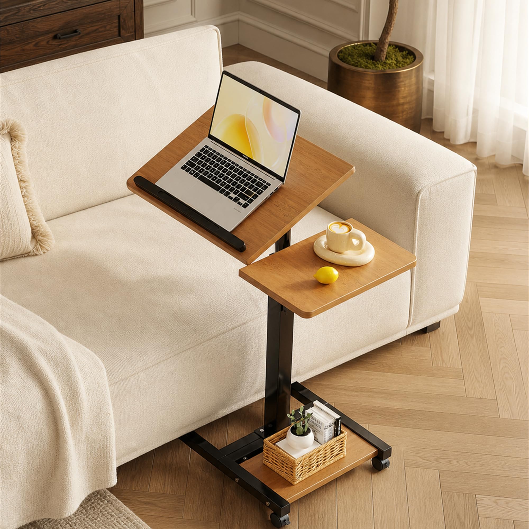 Photo 1 of LINGMI Adjustable Height Laptop Desk with Wheels