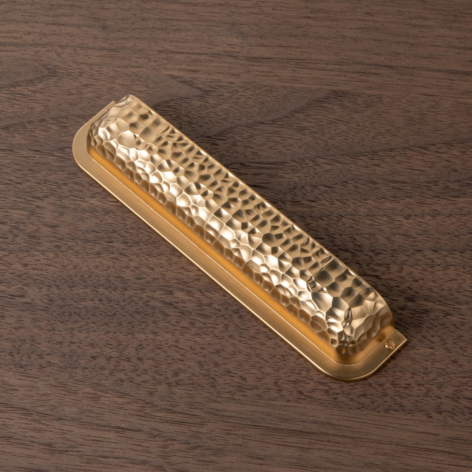 Goo-Ki Paquete de 6 tiradores martillados de bronce champán, agujero central de 5 pulgadas, manijas de barra de tracción de aleación de zinc para muebles