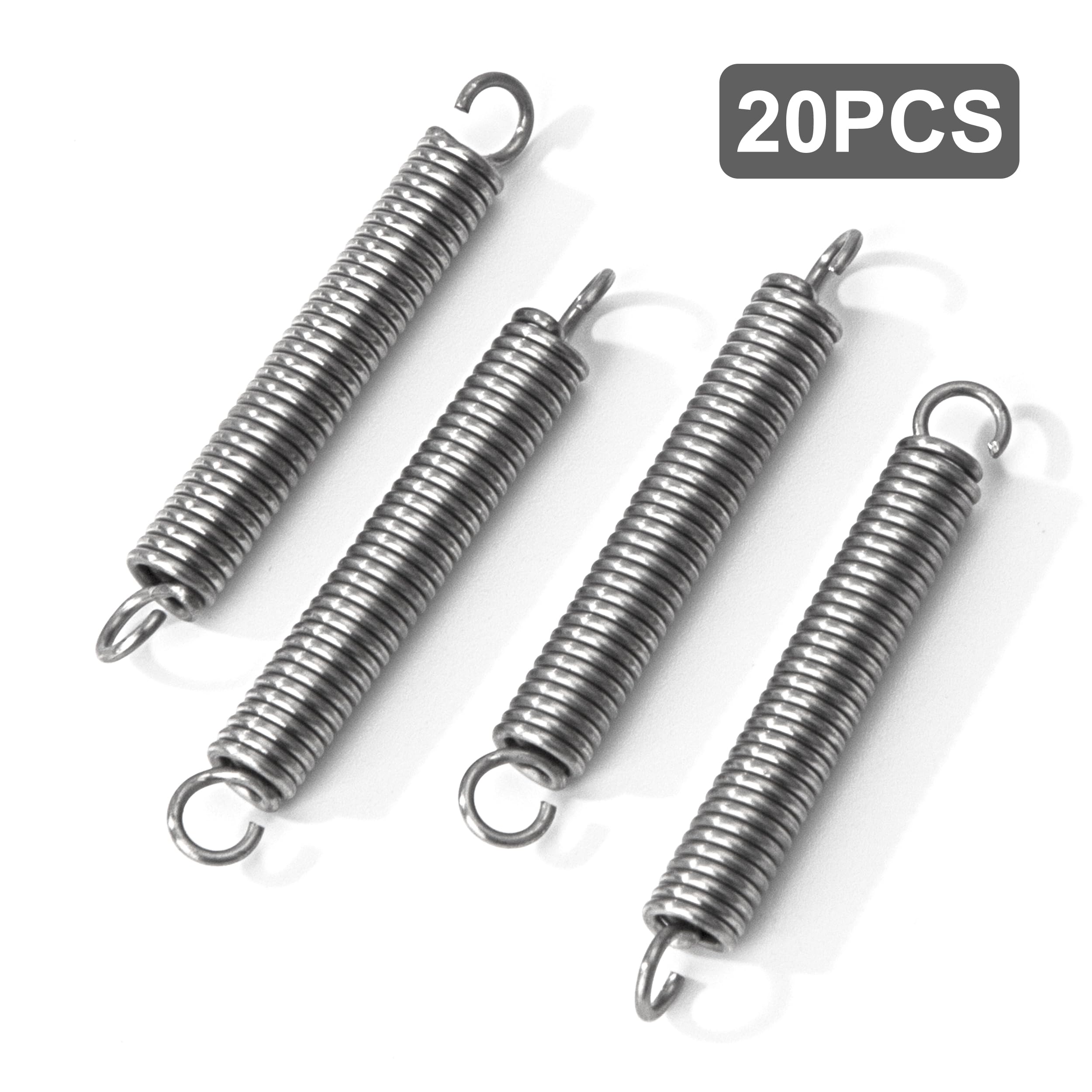 Sprężyny naciągowe z hakiem stal szlachetna sprężyna naciągowa sprężyna napinająca 35 mm średnica zewnętrzna 5 mm średnica drutu 0,8 mm kąt haka 90 stopni maksymalna siła ciągnąca 2,1 kg 0,8 x 5