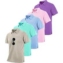 SCODI 5 Pack Mens Pocket Polo Shirts Short Sleeve Multipack Golf Shirt for Men Moisture Wicking Casual Athletic Work T-Shirts