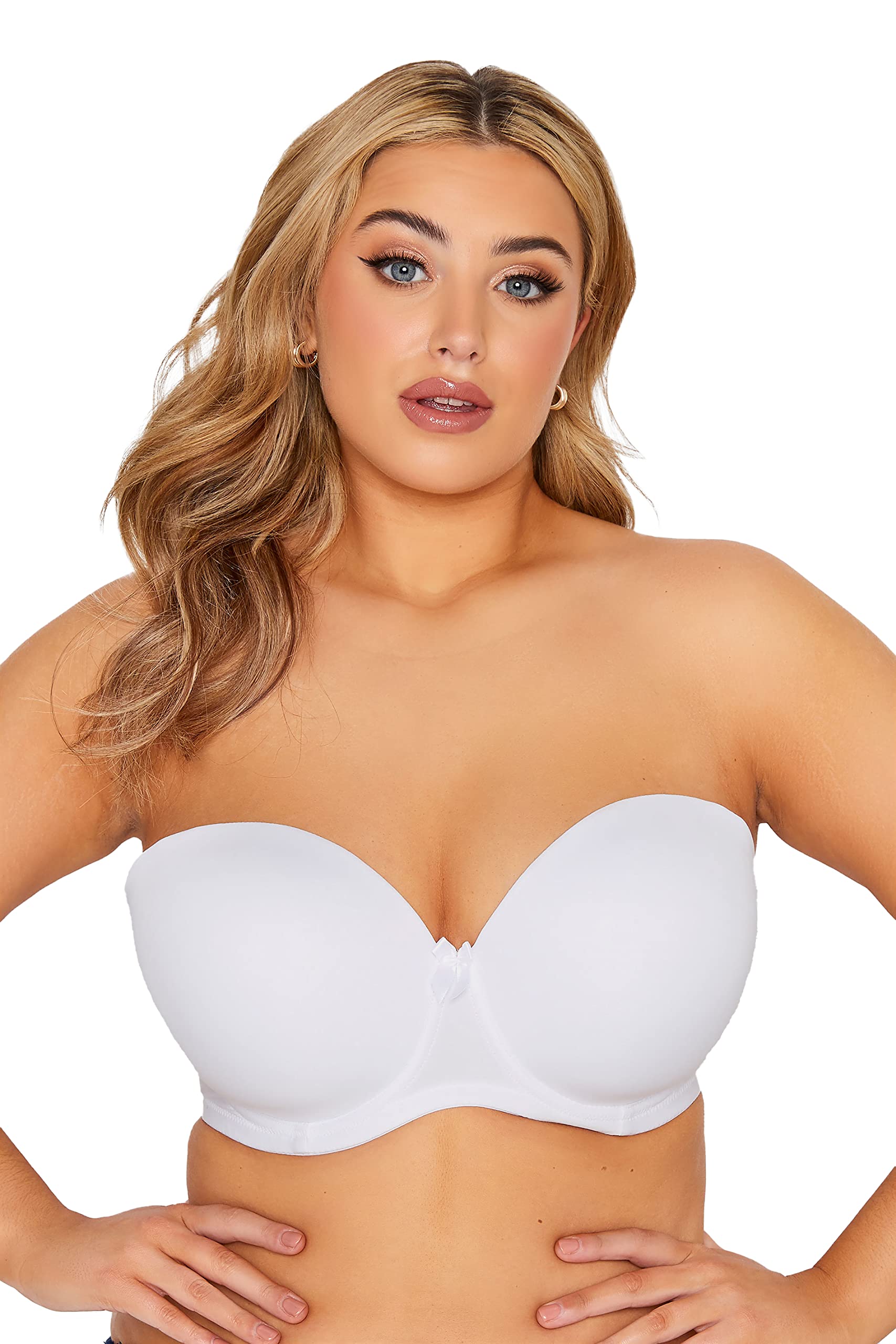 Yours Women's White Moulded Underwired Full Cup Multiway Bra With Removable Straps - Plus Curve Size 44 / 44E