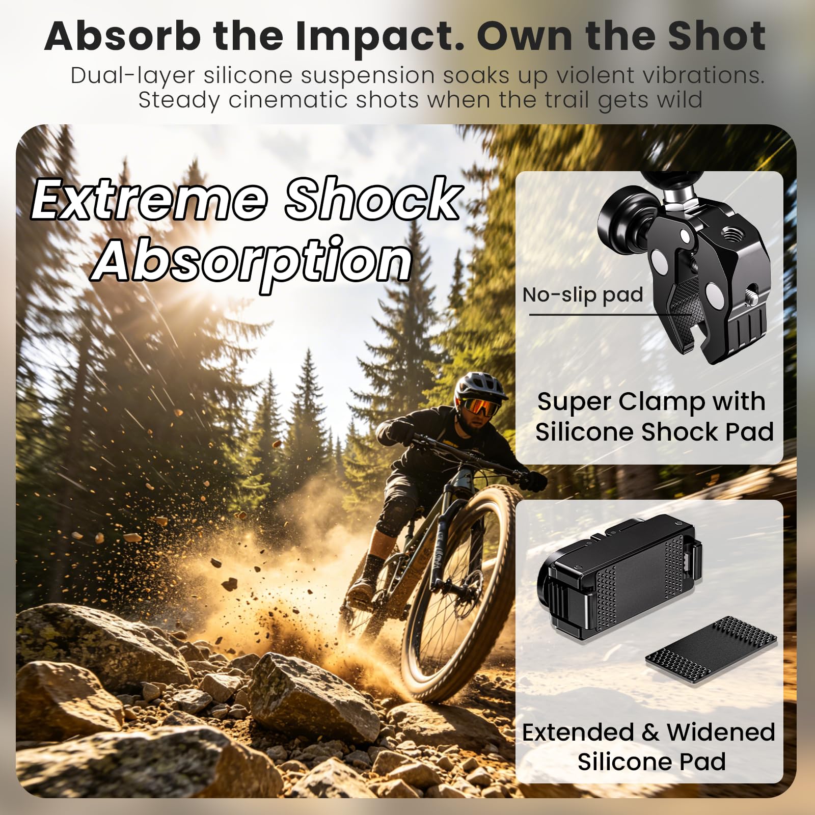 Thlevel Motorrad Halterung für DJI Osmo Action 6 Kamera Fahrrad Halterung
