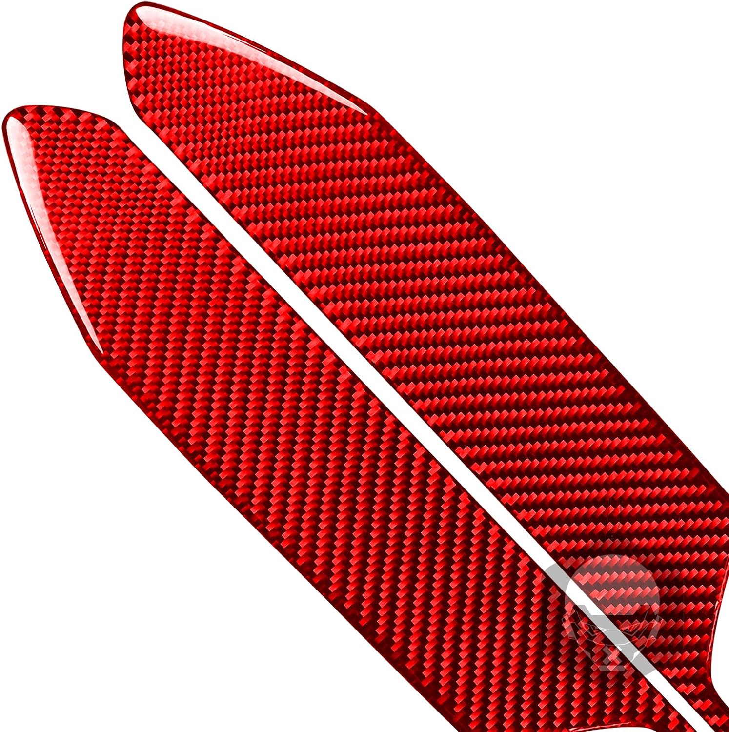 Real Carbon Fiber Compatible with Jeep Wrangler JL Unlimited JLU Gladiator JT Sport Rubicon Sahara 2018-2024 Door Inner Armrest Panel Cover Trim Interior Accessories Red - Compatible with 4