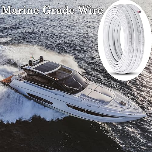 Miniatura 6 de Cable marino de calibre 14, cable dúplex de grado marino de 50 pies, cable de cableado de cobre estañado de 14 AWG, cable eléctrico para lanchas