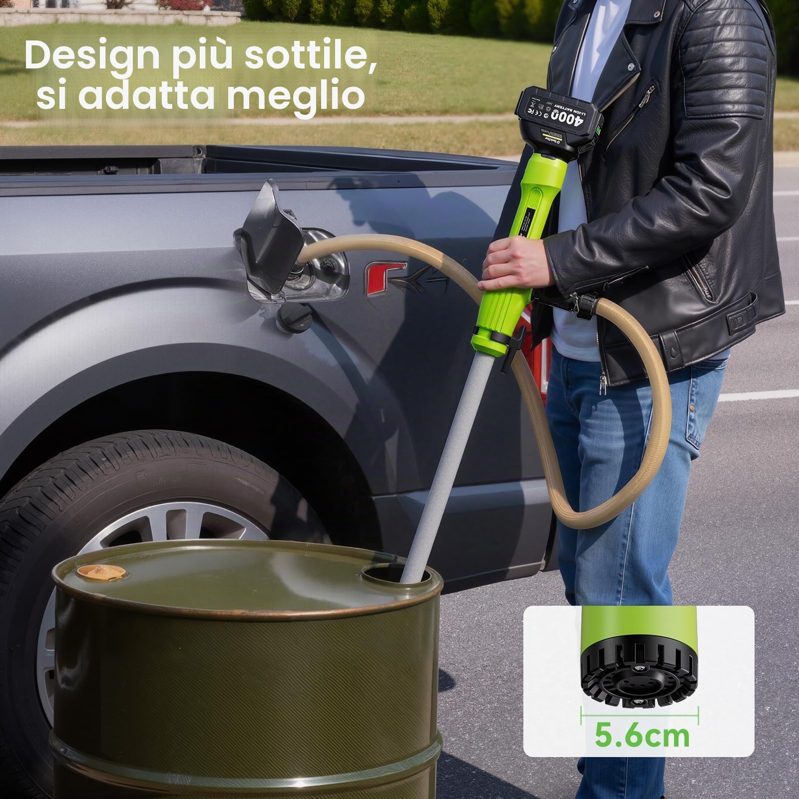 TaskStar Pompa di trasferimento dell'acqua del bastone senza fili ad alto flusso potente pompa di pozzetto alimentata a batteria per piscina stagno giardino