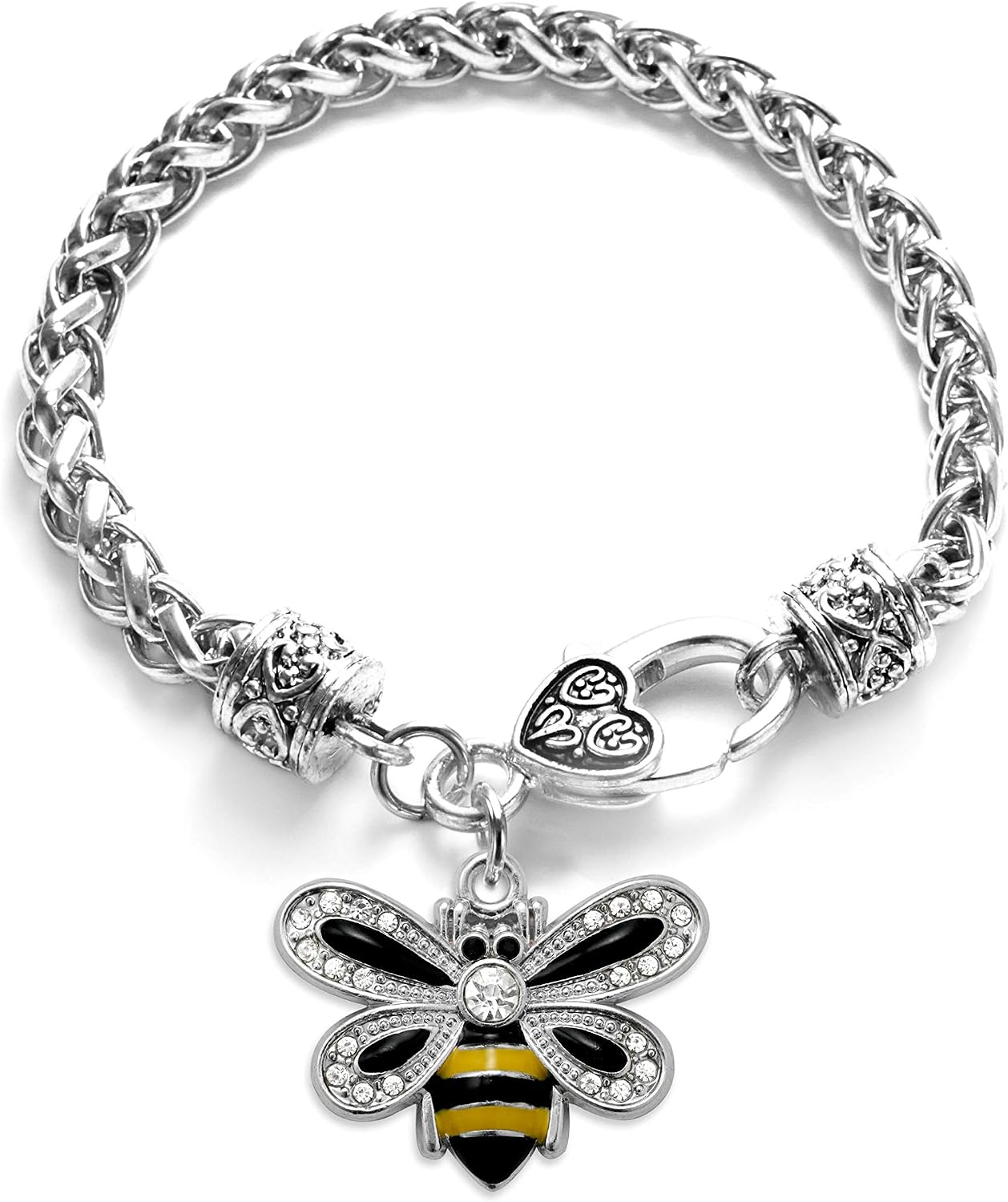 Inspired Silver - Silver Customized Charm Bracelet with Cubic Zirconia Jewelry