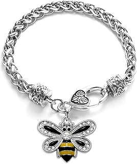 Silver Customized Charm Bracelet with Cubic Zirconia Jewelry