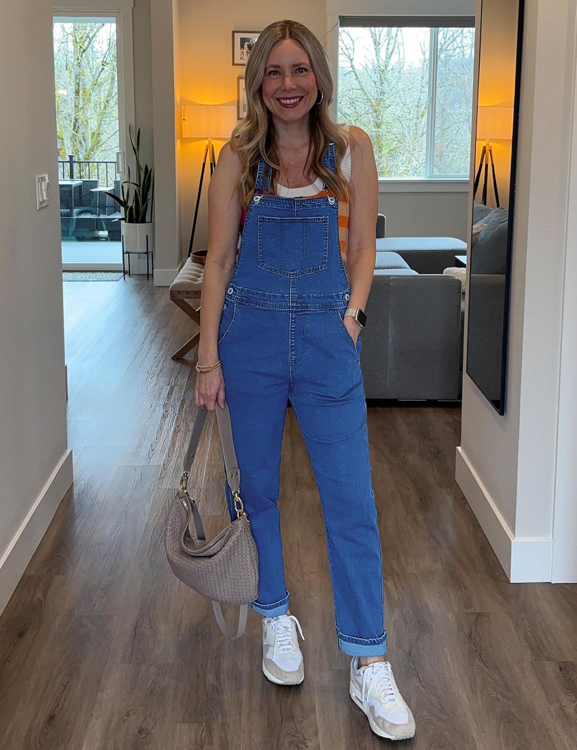 luvamia Women's Casual Stretch Adjustable Denim Bib Overalls Jeans Pants Jumpsuits - Image 5