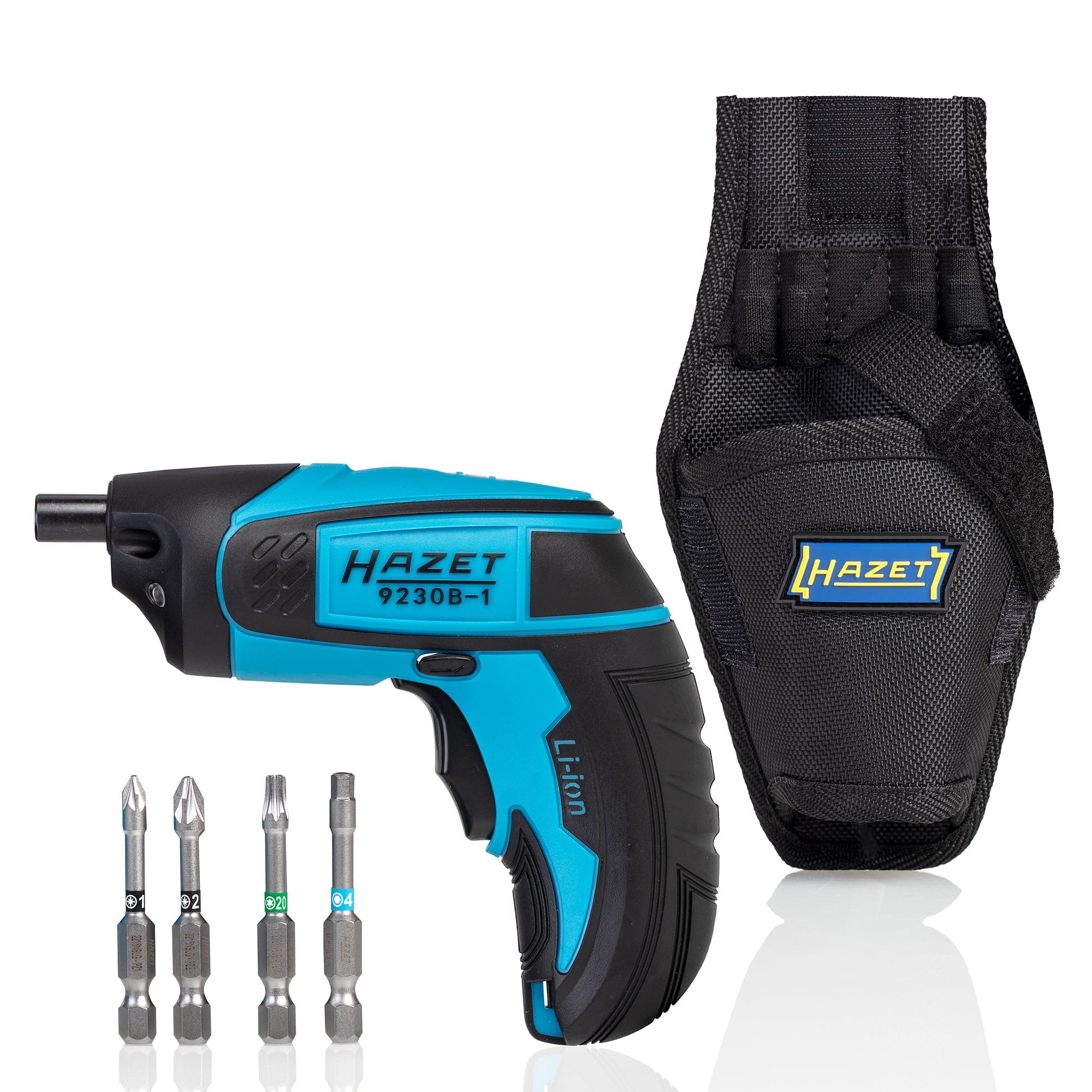 HAZET - Mini visseuse sans fil avec étui 9230B-1 I Outil de serrage/desserrage de pièces I Simple, flexible, polyvalent I Entraînement : carré 6,3 mm I Couple de desserrage maxi : 4.5 Nm