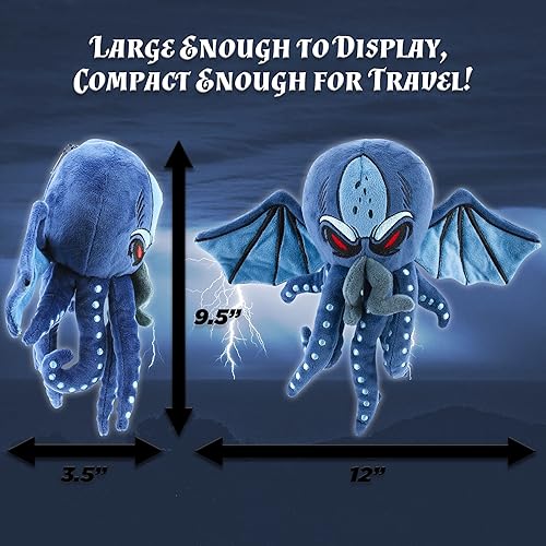 Miniatura 5 de CASEMATIX Estuche suave para dados y soporte para dados con 7 dados RPG incluidos, figura de monstruo marino de 9.5 pulgadas con compartimento de