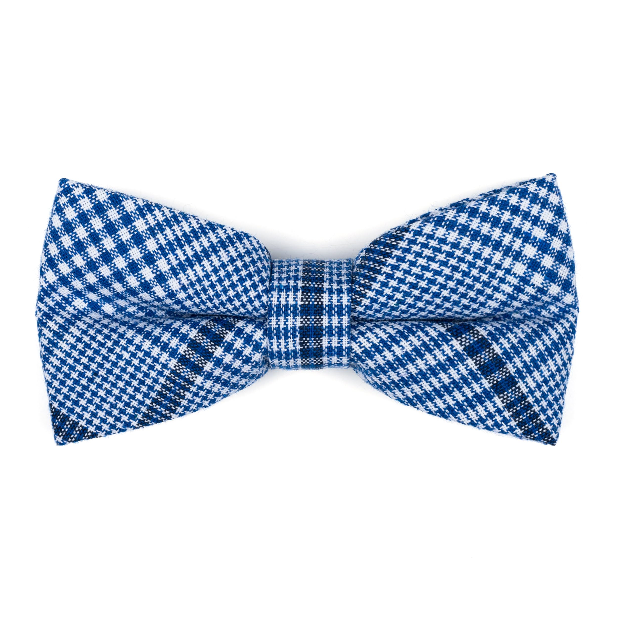 Abel & Burke Regatta Blue Check Bow Tie #AB-BB1007/2
