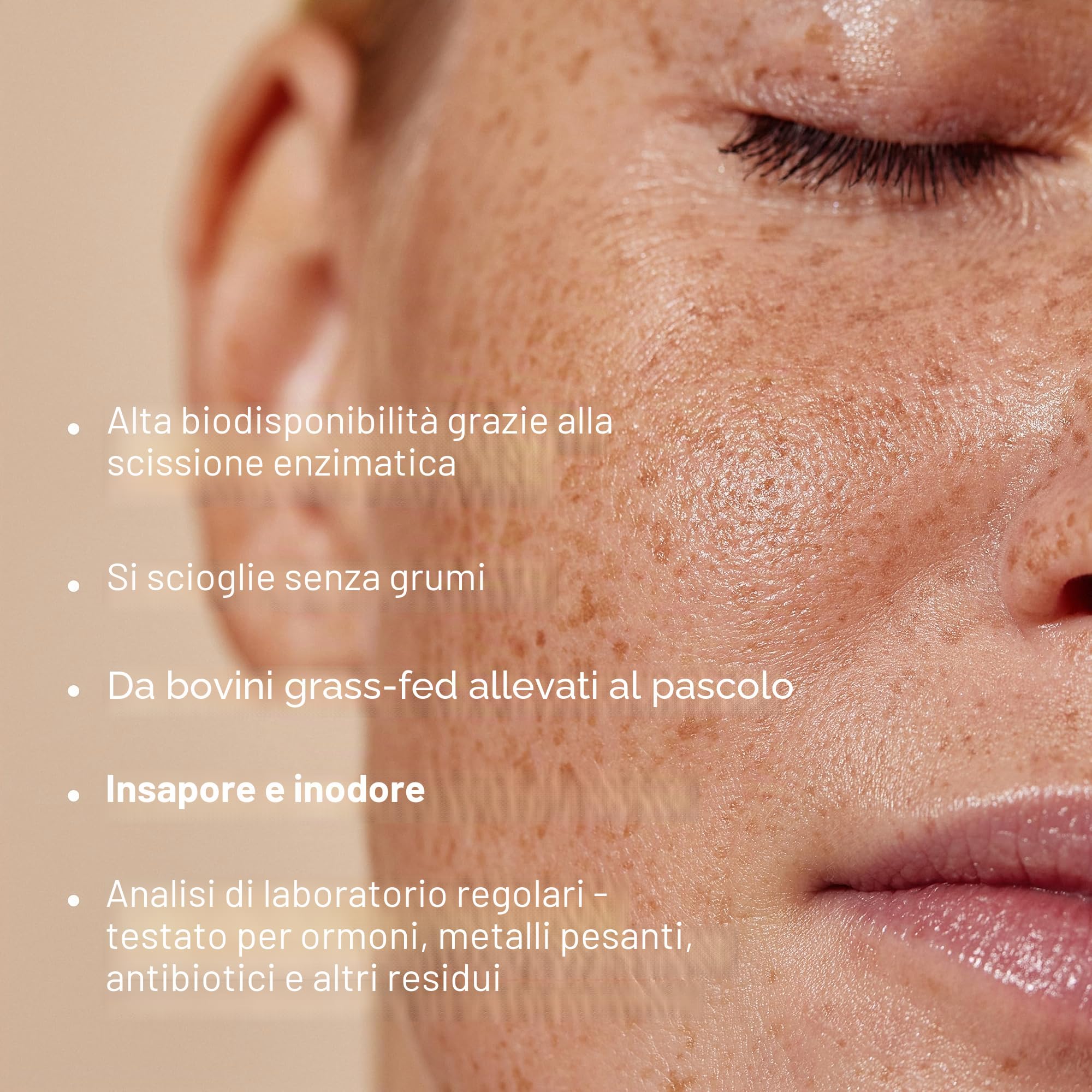 ORGAINIC Collagene in polvere (700 g), allevamento certificato, collagene in polvere, idrolizzato di collagene tipo 1 e 3, buona solubilità, collagene ad alto dosaggio