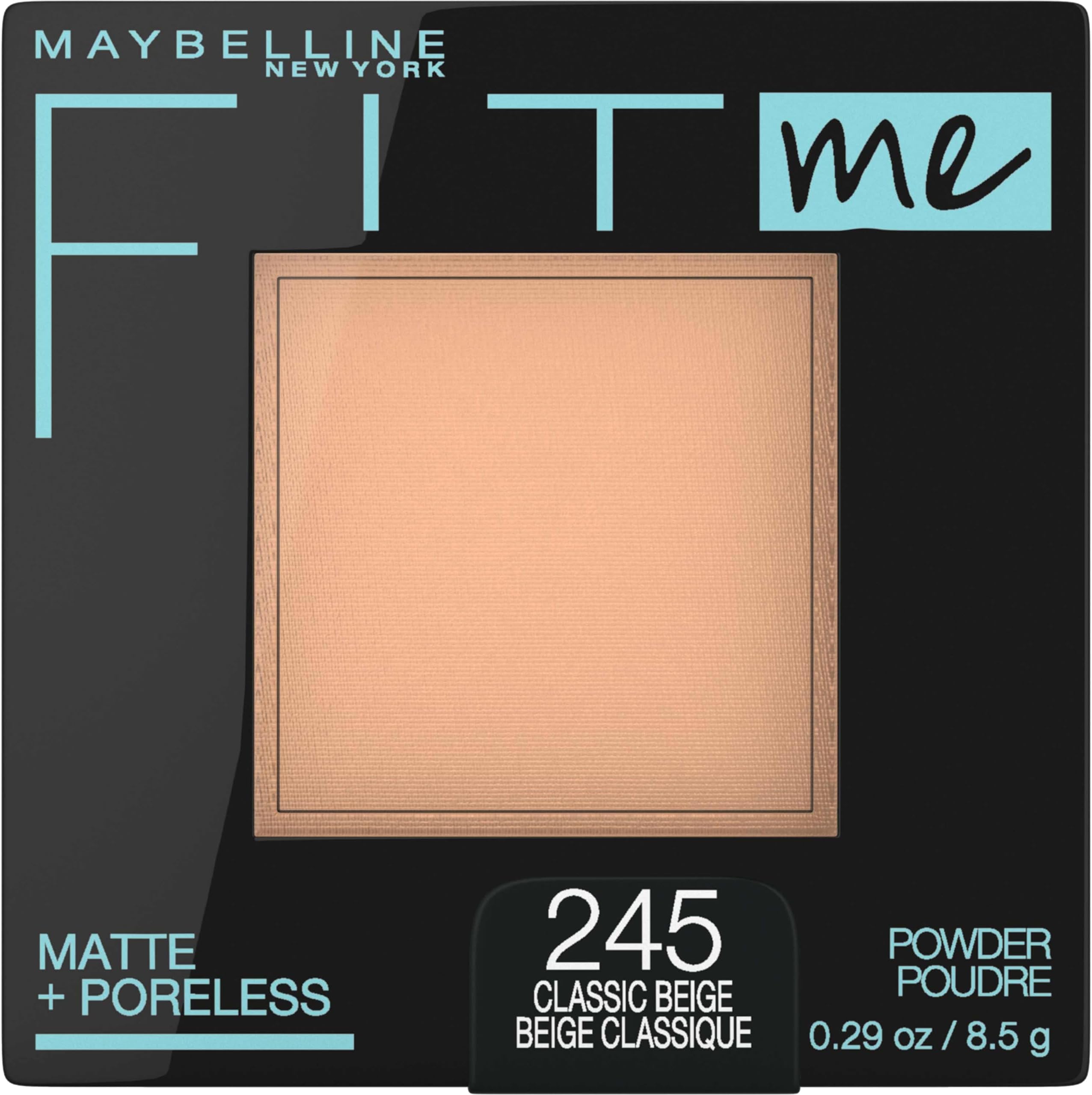 Maybelline Fit Me Matte + Poreless Pressed Face Powder Makeup & Setting Powder, Classic Beige, 1 Count