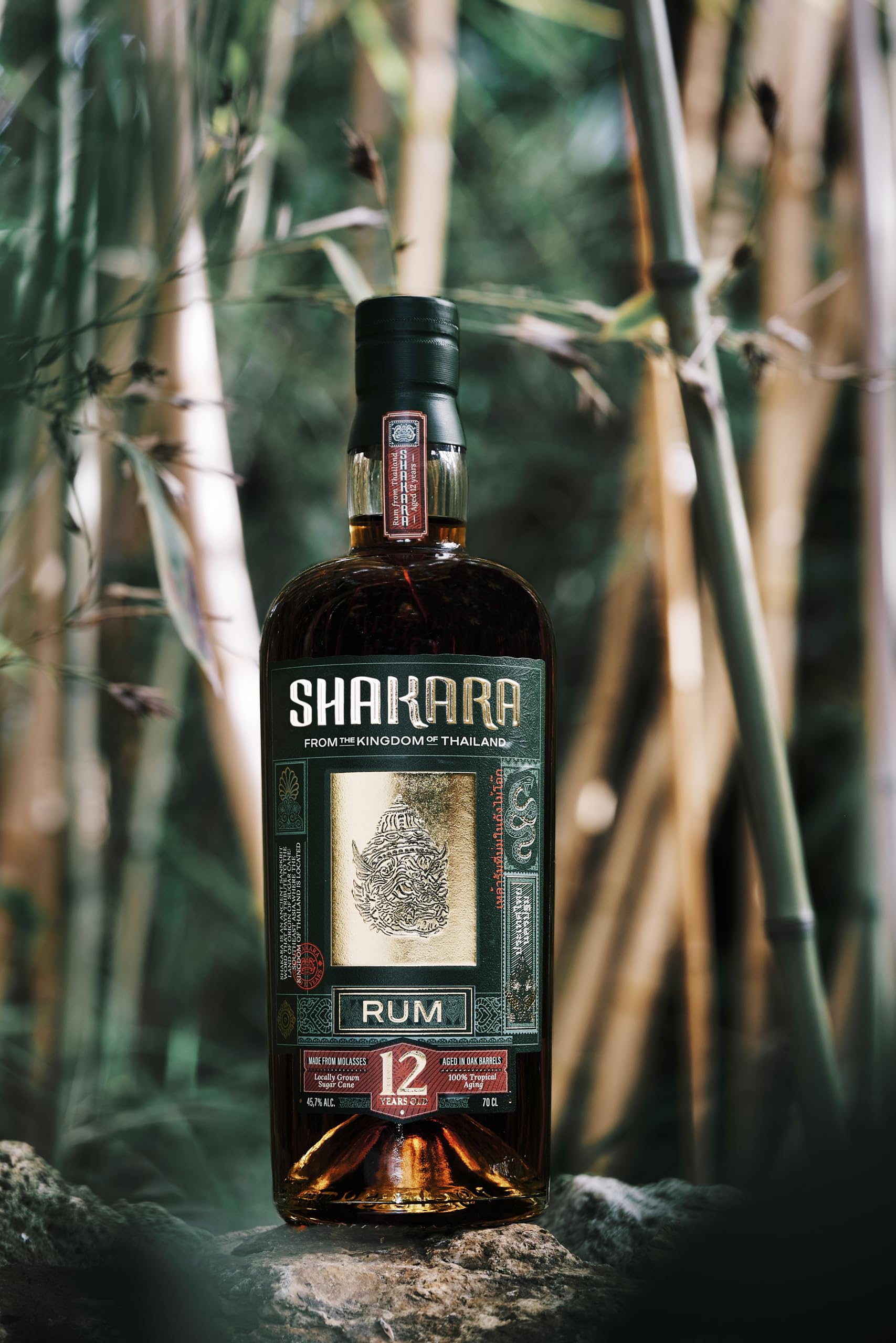 Shakara | Thailand Rum 12 y.o. | Noten von Mango und Toffee | 12 Jahre tropische Reifung in Bourbon Casks | 45,5% | 700ml