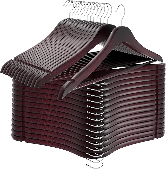 Utopia Home Premium Wooden Hangers 30 Pack