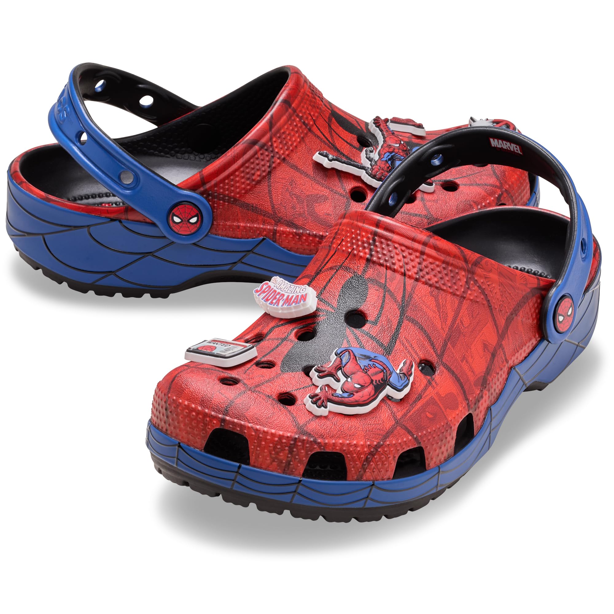 Crocs Zoccoli unisex da adulto Marvel Supereroe, Spiderman, Black Panther e Capitan America