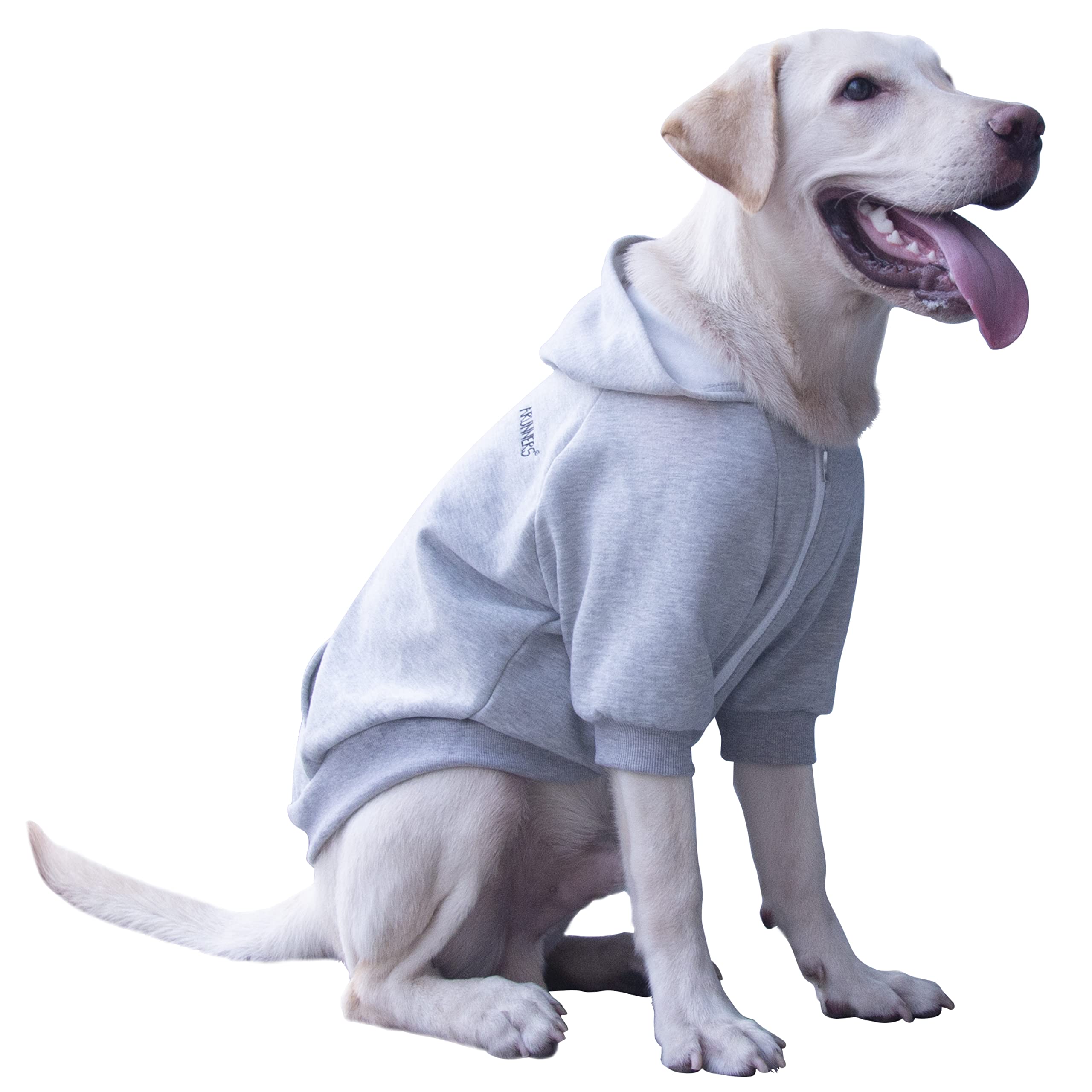 ARUNNERS Extra Large Dog Clothes Hoodies Zip Up Sweaters for big Dogs Labrador Golden Retriever Puppy Grey 2XL — image 1
