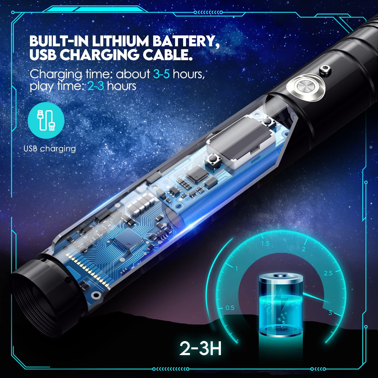 Lischwert Spada laser, RGB 7 colori, 3 modelli, spada laser, effetti sonori vibranti e combattimenti, giocattolo regalo e cosplay per bambini dai 6 anni in su, 77 cm, colore: nero