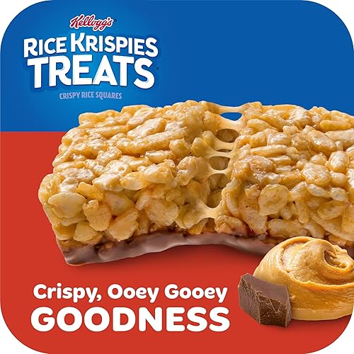 Miniatura 6 de Rice Krispies Treats Cuadros crujientes de malvavisco y arroz, aperitivos para el almuerzo, aperitivos para niños, paquete variado (3 cajas, 23