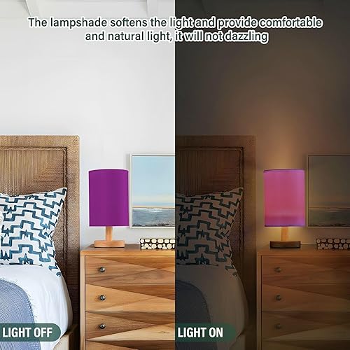 Miniatura 5 de Bedroom Lamps Indoor Table Lamp Trendy Darkmagenta Night Light for Nursery Library lamparas de mesa modernas