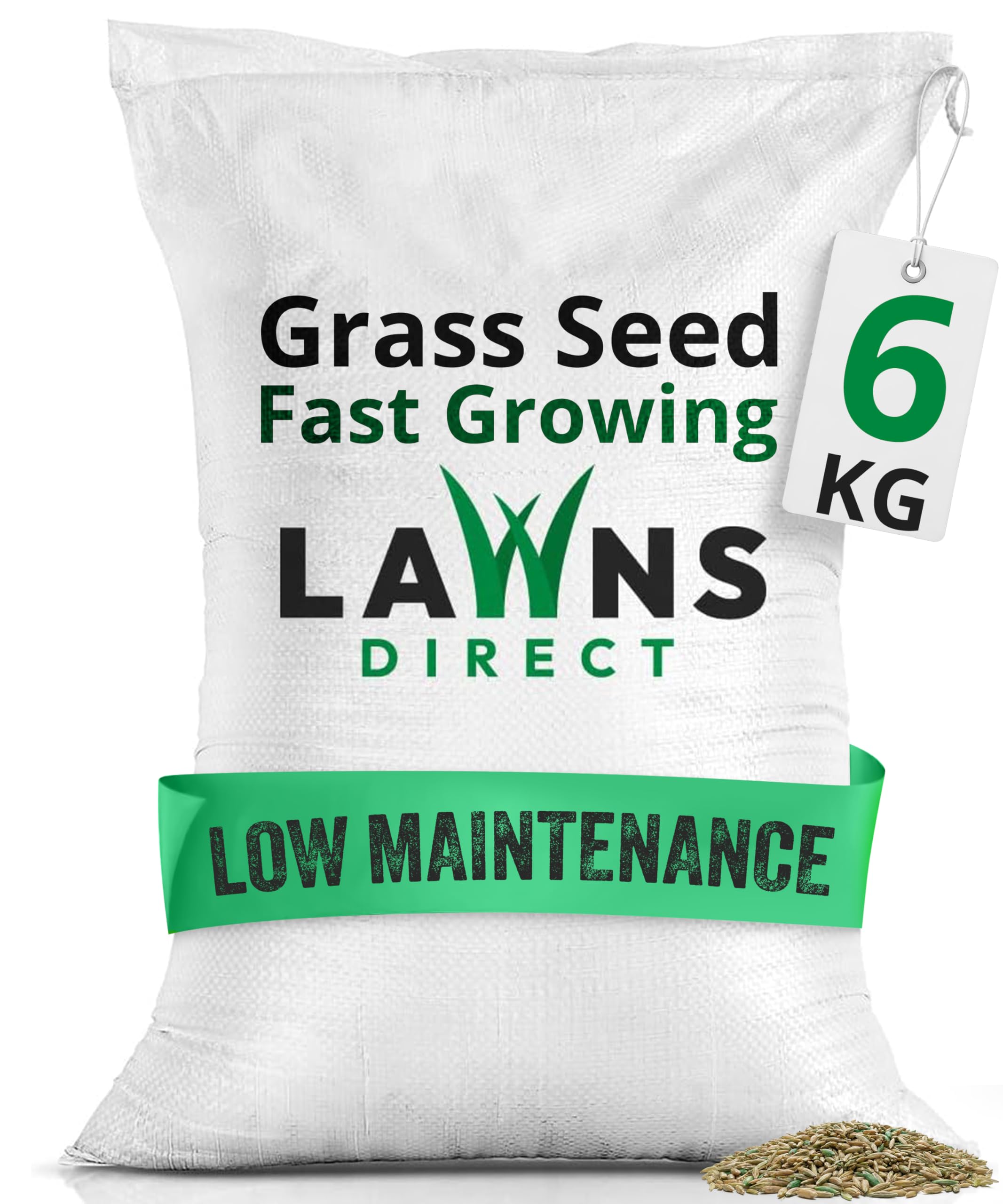 Lawns Direct™ ProGrass™ 6kg Low Maintenance Professional Fine Turf Grass Seed for that Perfect Manicured Lawn, Golf Fairways, Sports Grounds & Council-Run Areas Covering 172-300m² — image 1