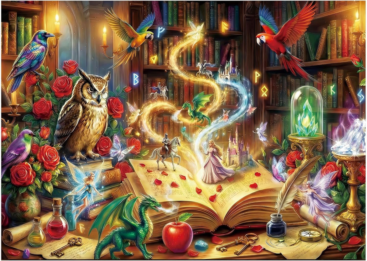 Magic Book Puzzles for Adults 1000 Pieces, Impossible Hard Difficult Fun Challenging Puzzles for Adults, Jigsaw Puzzles for Adults 1000 Pieces