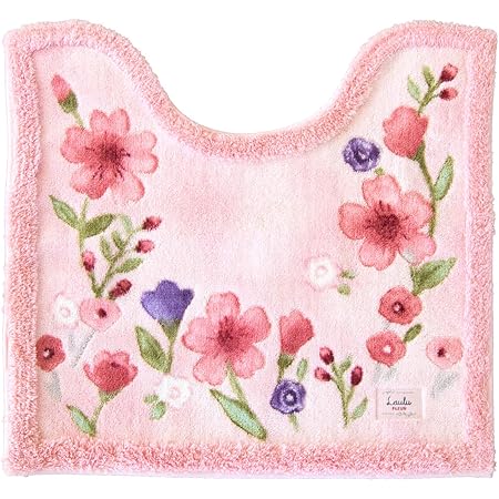 Amazon オカ トイレマット ピンク 約55cm 60cm ラウル 水彩画 花柄 オカ Oka スリッパ 通販
