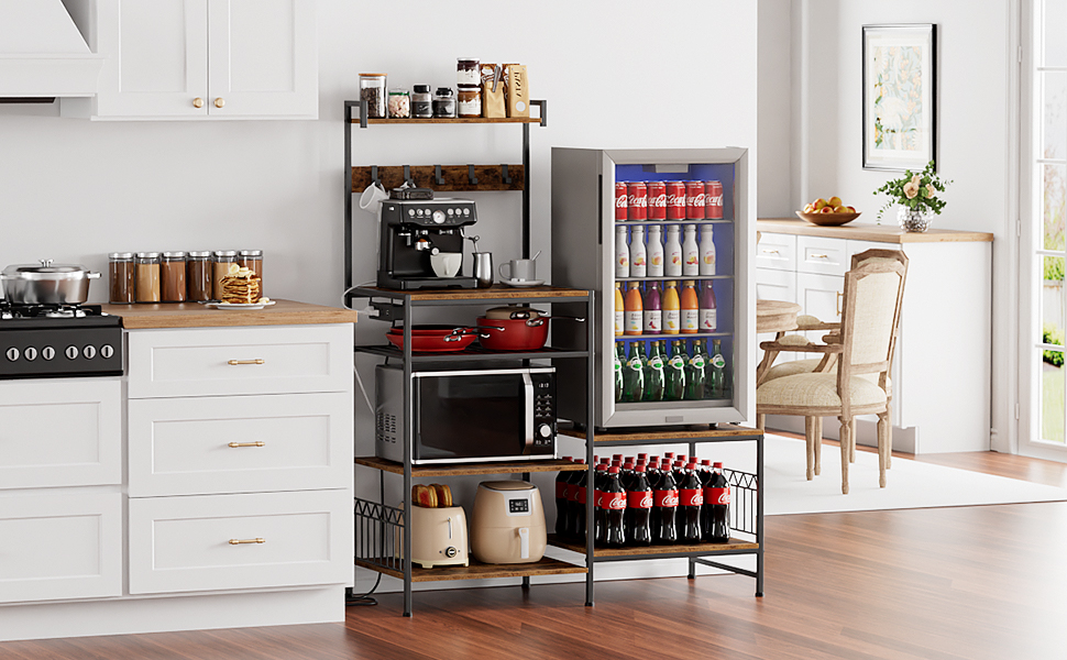 Amazon.com - Portin Mini Fridge Stand Coffee Bar Cabinet with
